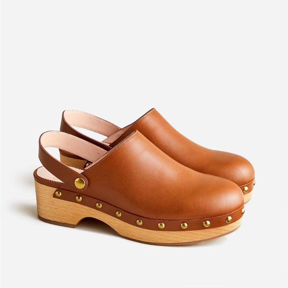 J Crew Convertible Leather Clogs - Size 8 - never been worn